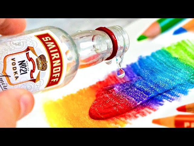 Put Alcohol on Colored Pencil & SEE WHAT HAPPENS!(pro trick)