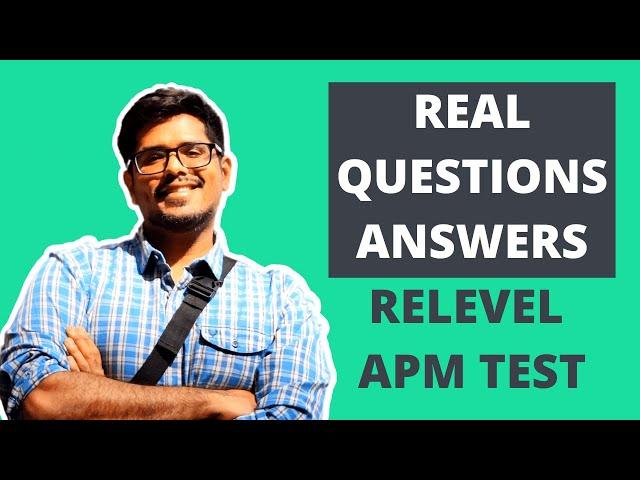 Relevel Associate Product Management Test Questions And Answers