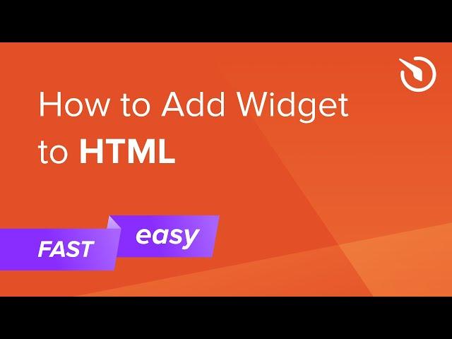 How to Add Widget to HTML code (free & easy)