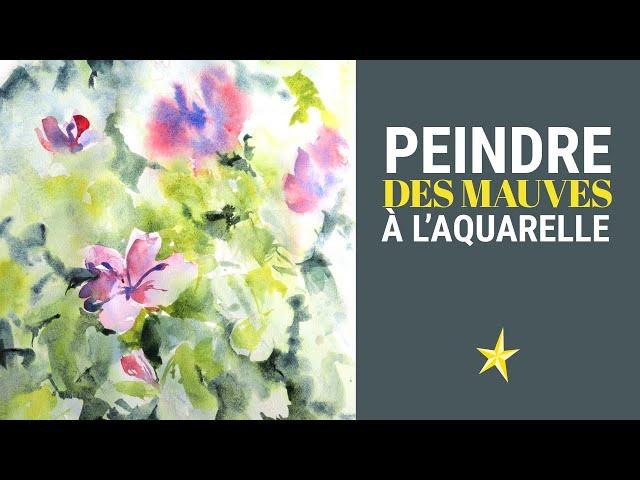 Peindre des mauves à l'aquarelle - MOYEN