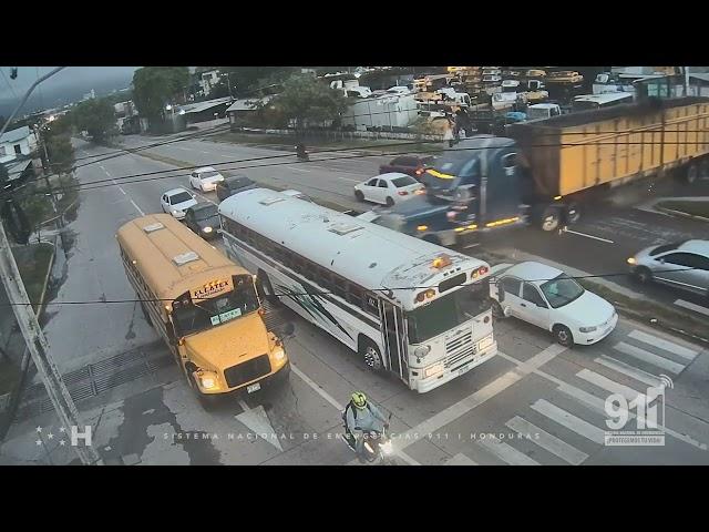 Impactante accidente en San Pedro Sula.