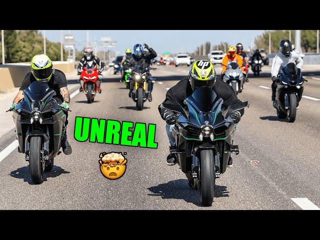 WORLD'S FASTEST SUPERBIKES TAKEOVER THE HIGHWAY  | Miami Meet FT. Ninja H2, Fireblade, ZX10r, R1