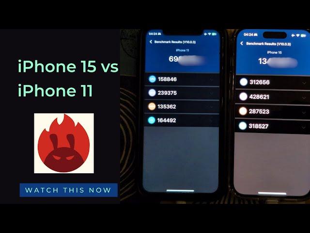 iPhone 15 vs iPhone 11 AnTuTu Benchmark Test 2024