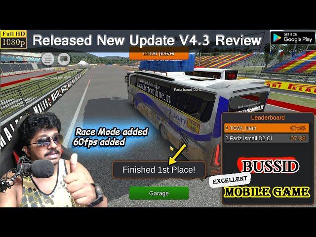 New Update Released V4.3 BUSSID Review and Race mode Gameplay Bus Simulator Indonesia