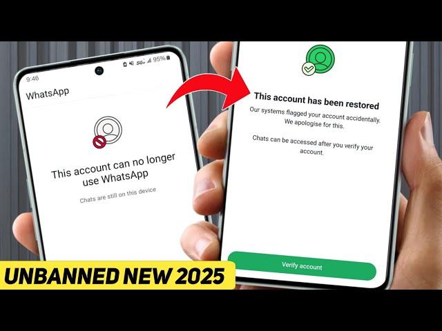 WhatsApp Unban New Trick 2025 | This account can no longer use whatsapp Problem 2025