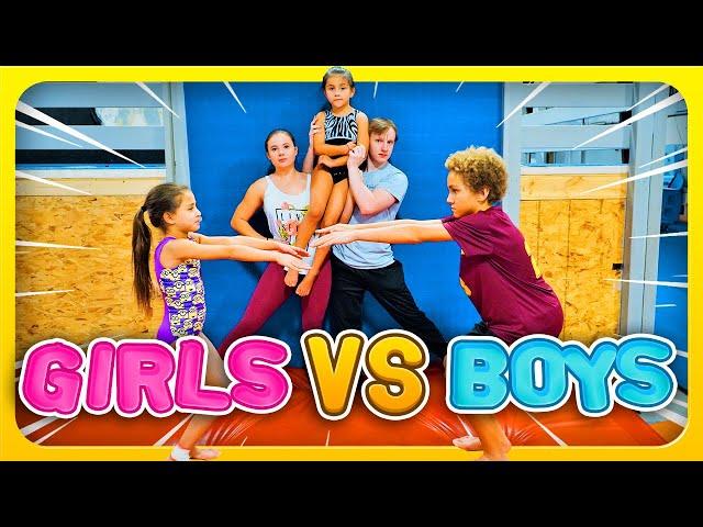 Girls VS Boys Gymnastics Stick It Challenge| Rachel Marie