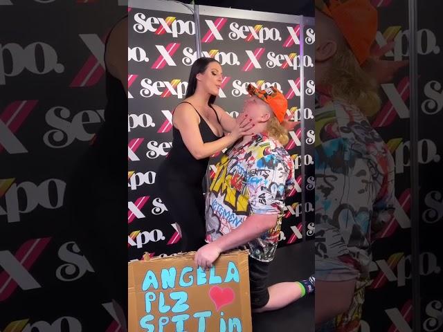 angela white spit in his mouth #angela  #angelawhite