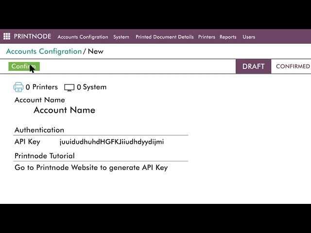 Generated API Key and paste it in the Odoo