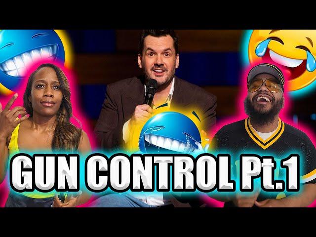 Jim Jefferies- Gun Control Pt.1- FUNNY!!!- BLACK COUPLE REACTS