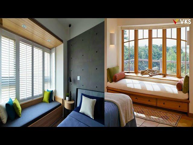 Modern Window Design Ideas | Window Bench Seat Storage Design | Space Saving Home Furniture Ideas