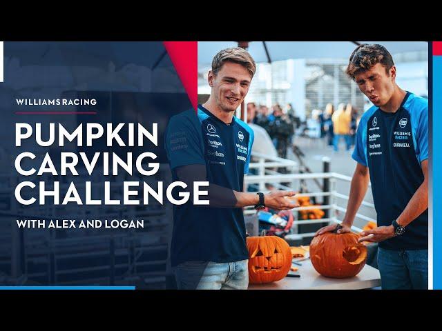 Alex and Logan CARVE PUMPKINS!  | Williams Racing