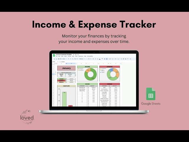 Income & Expense Tracker | Google Sheets Template Tutorial