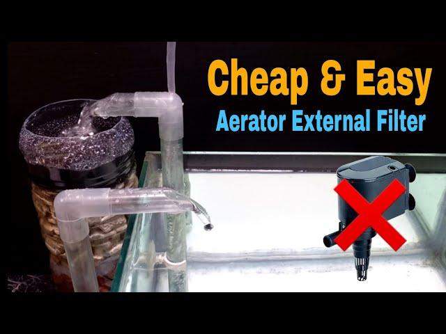 Aerator external filter DIY | Aerator airlift filter DIY | Aquarium filter DIY