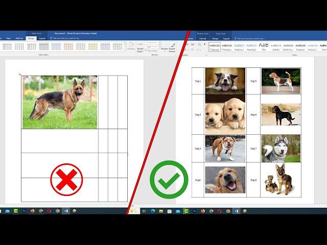 How to insert picture into table in word