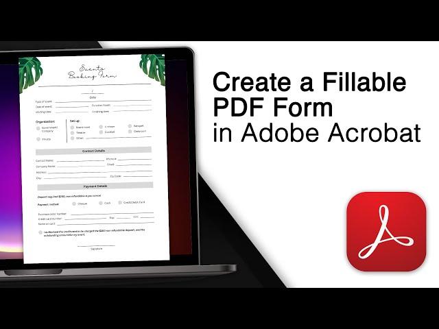 How To Create A Fillable PDF Form Adobe Acrobat Pro! [Easy]