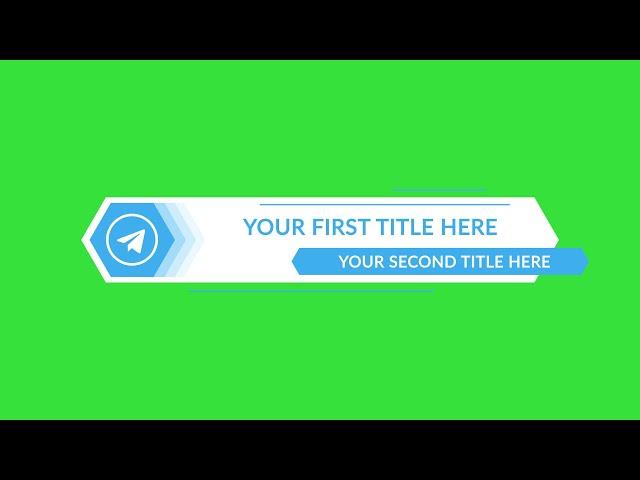 Green Screen Telegram Hexagon Lower Third New Design