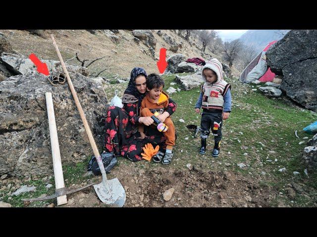 Bringing shovels and picks, shoes for Ryan and Radwin, and food supplies by the operator