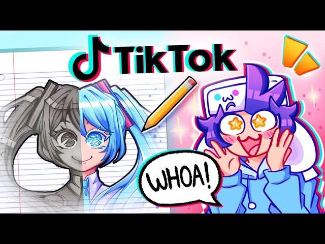 TRYING CRAZY TIKTOK ART CHALLENGES...  