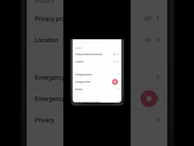 Emergency SOS on Xiaomi MIUI 11