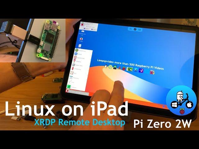 Linux on iPad. Raspberry Pi Zero 2W. More detailed video on my channel later.