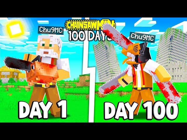 Tóm Tắt 100 Ngày Minecraft CHAINSAW MAN Sinh Tồn Siêu Khó Cùng Thằng Bạn Thân !!