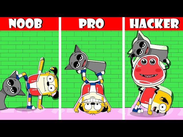 Wall or Fall Challenge | Who will Win? Pop, Meat or Sprunki | Compilation Edition | PopPip Toons