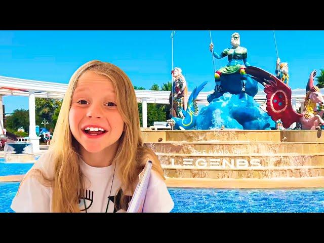 Công viên giải trí khổng lồ cho trẻ em Nastya và bố vui chơi
