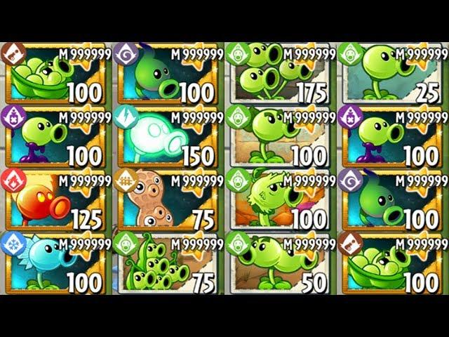 All Pea Level 999999 Power-Up! in Plants vs Zombies 2