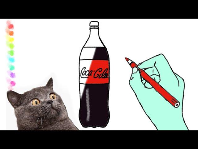 Coca-Cola bottle drawing/ Draw with me