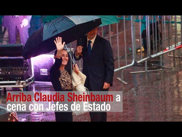 Arriba Claudia Sheinbaum a cena con Jefes de Estado