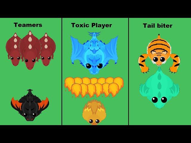 Types of players in mope.io //Teamers //Toxic Player// Lucky Player//Tail biter