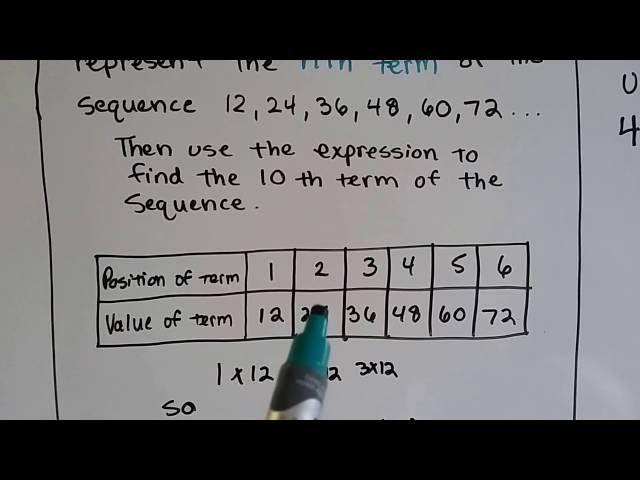 Grade 6 Math #10.7, Patterns and Sequences