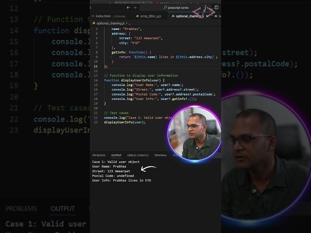 Optional Chaining in JavaScript  #coding #codewithkg #programminglanguage