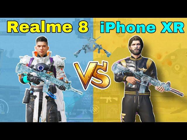 IPHONE XR VS Realme 8 | iPhone VS ANDROID PLAYER | TDM MATCH | Aim Assist Of