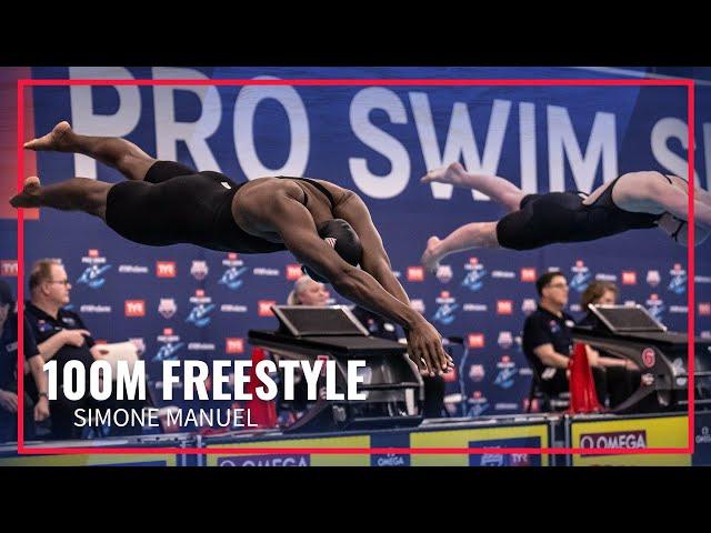 Simone Manuel and Torri Huske in EXCITING 100M Freestyle | 2024 TYR Pro Series Westmont