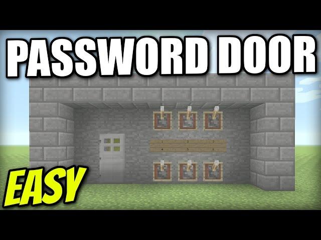 Minecraft PS4 - PASSWORD DOOR - Tutorial - PE / Xbox / PS3 / Wii U