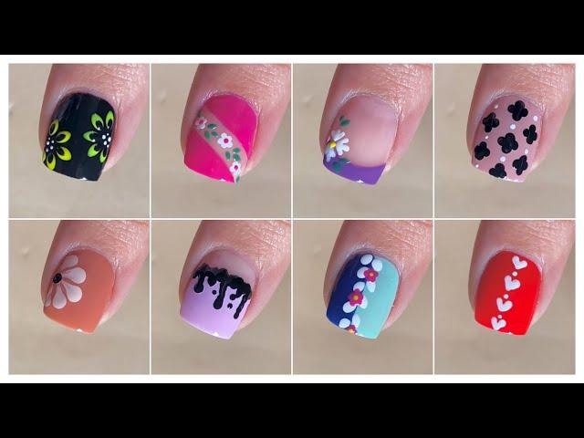 Easy nail art designs at home for short nails || Simple and quick nail art designs for beginners