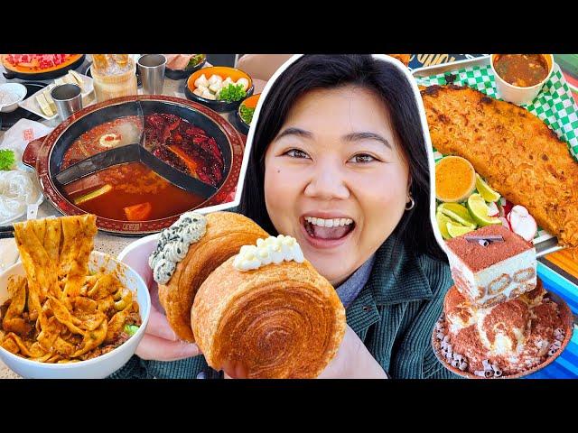 Trying NEW BAY AREA EATS! South Bay Food Tour (spiral croissants, giant birria taco + more )