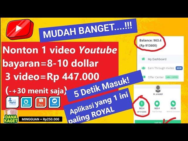 Cara Nonton Youtube Dibayar Dollar Terbaru! (2024) Cara Cepat Dapat Uang Dari Nonton Video YouTube