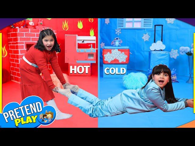 Red Hot vs Cold Blue | Fun Family Challenges for Kids | ToyStars