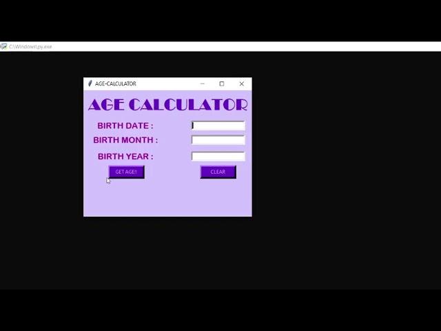 Simple Age Calculator In Python With Source Code | Source Code & Projects