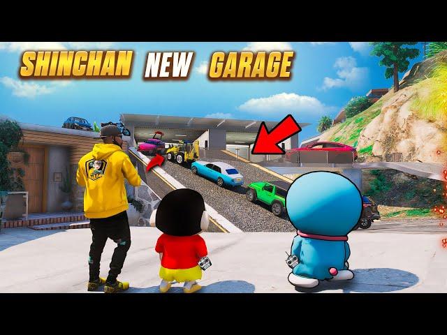 Shinchan&Doraemon New $1000000 Mini Car Parking Garage In GTA5. Telugu