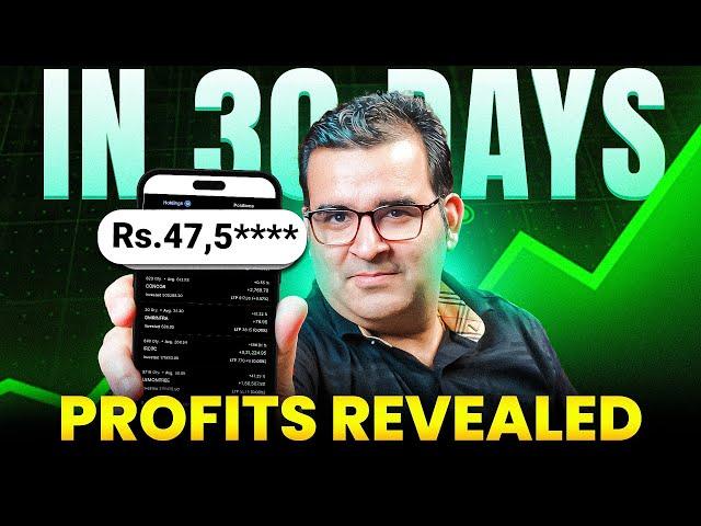 My 30 Days Profits Revealed | Option Selling | Sanjay Kathuria