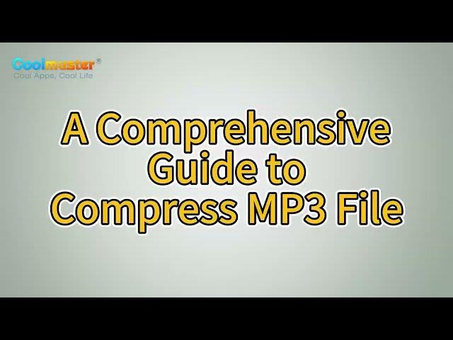 A Comprehensive Guide to Compress MP3 File [Online & Offline]