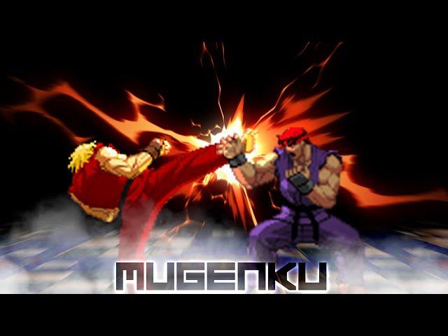 BEST PARRY! Infinite Ken Ex vs Evil Ryu. Street Fighter MUGEN Multiverse