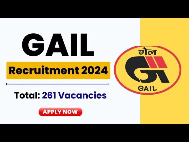 GAIL Recruitment 2024 | CA | CMA | Engineering I LAW I HR I Safty