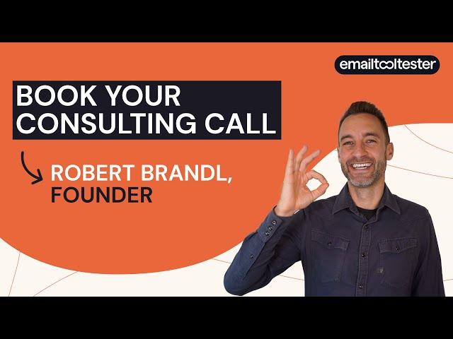 Book Your Email Marketing Consulting Call with EmailTooltester founder Robert Brandl