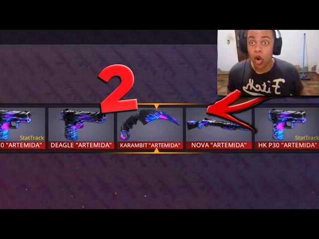 OPEN CASE do passe COMPLETO do Polywar! (peguei 2 karambits)