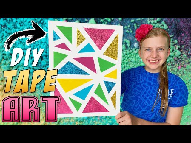 Giant Tape Art Tutorial PLUS GLITTER! || Art with Alyssa