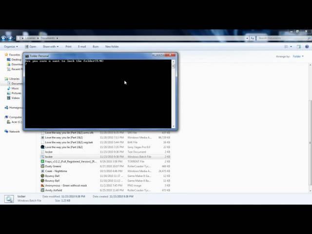 Windows 7 - How to Lock Folders